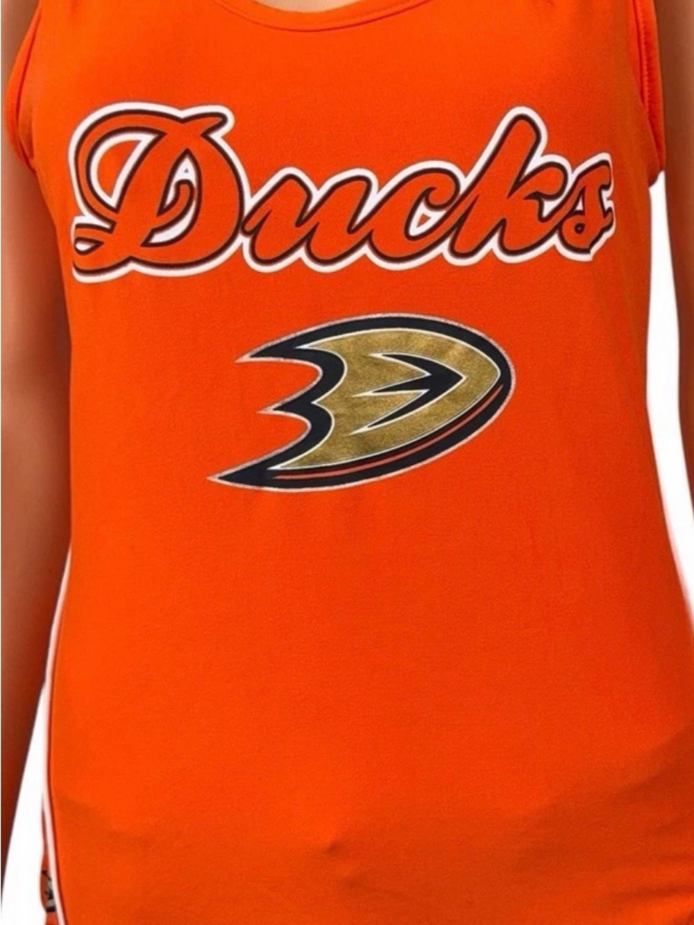 Anaheim Ducks Womens XL Tank Top T Shirt Orange Hockey NHL Concepts Sport